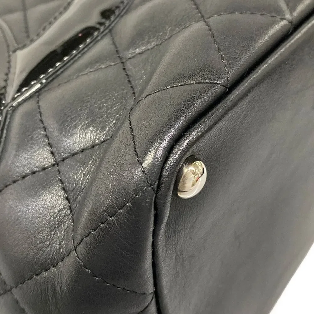 Chanel Cambon Line Handbag A25167 Black Pink